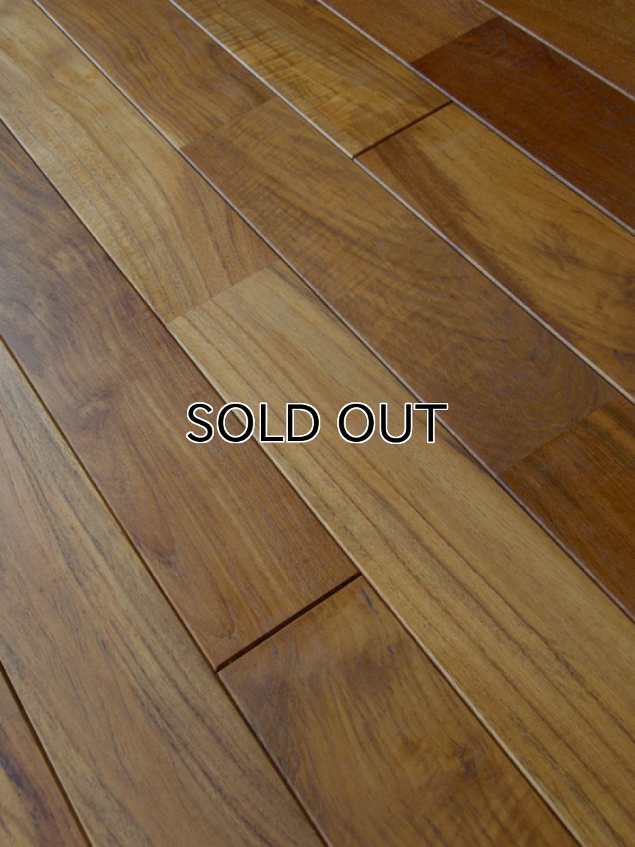 画像3: チーク無垢フローリング床暖房用ＵＮＩ・自然塗料塗装1820×75×15 (3)