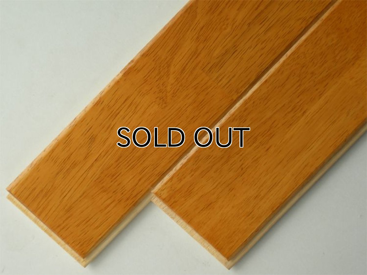 画像2: ゴム（ラバーウッド）無垢フローリングＦＪＬ２Ｐ・ウレタン塗装ハニー1820×75×12 (2)