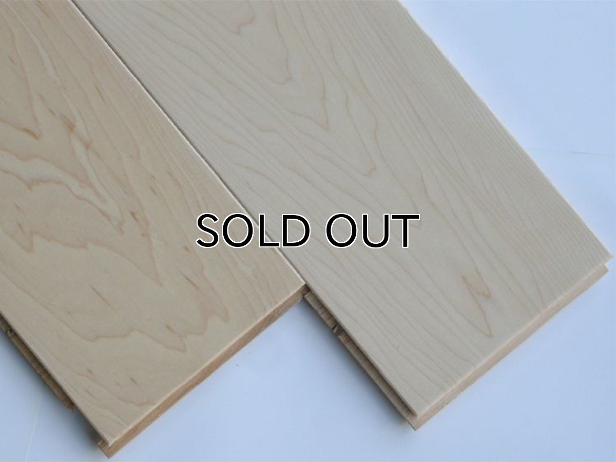 画像2: ハードメープル三層フローリング　Sグレード　床暖房対応　ウレタン・クリア塗装　1818（MIX）×138×14 (2)