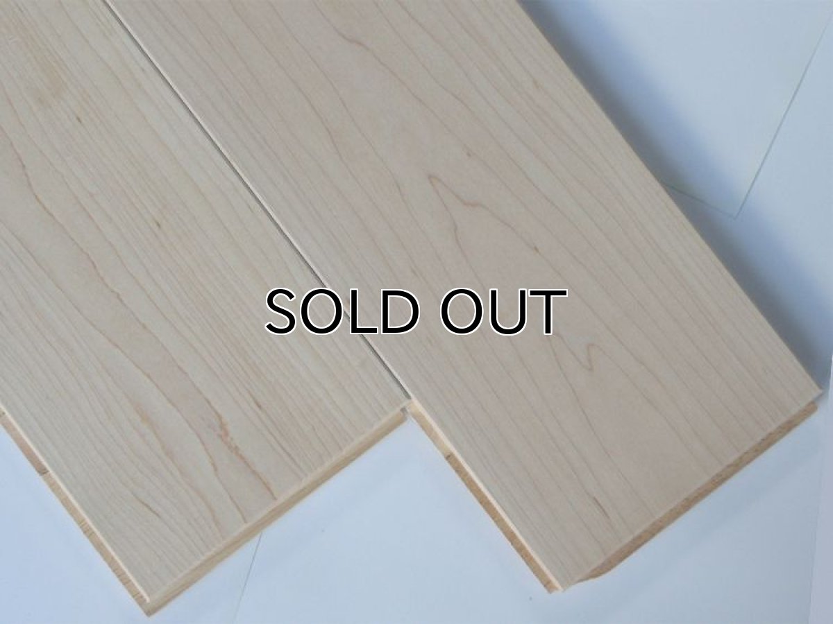画像2: ハードメープル三層フローリング　Sグレード　床暖房対応　無塗装　1818（MIX）×138×14 (2)