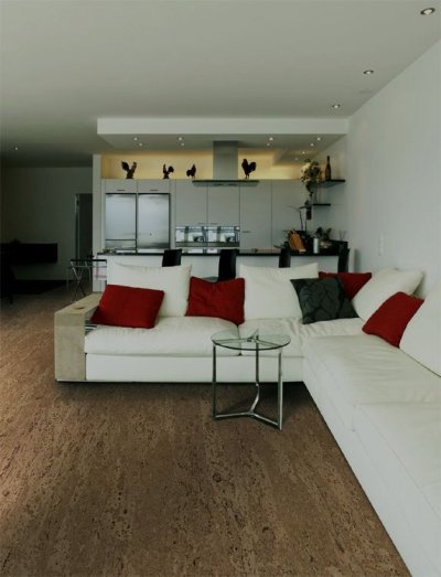 画像1: コルク複合フローリング　床暖房対応　ティー色　アクリルナノ塗装　1230×145×10.5