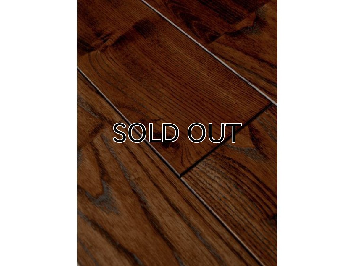 画像3: タモアンティーク・無垢フローリングＵＮＩ・ウレタン塗装ミディアムブラウン色1820×90×15 (3)