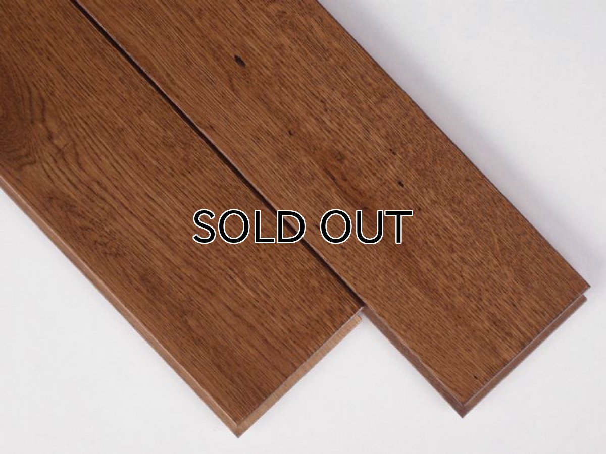 画像2: ナラ無垢フローリングＵＮＩ・Nグレードウレタン塗装ライトブラウン色1820×90×15 (2)