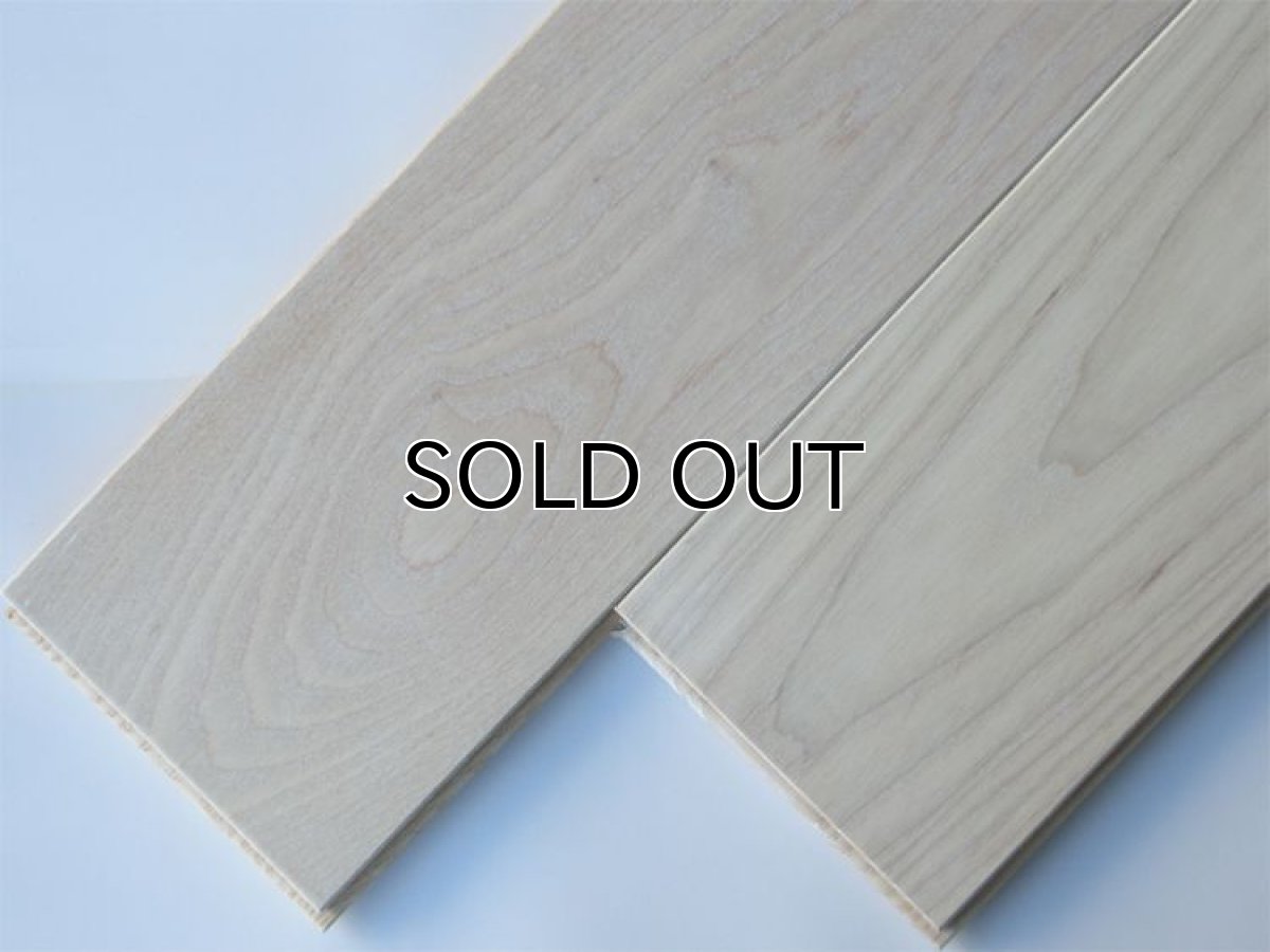 画像2: ホワイトアッシュ幅広無垢フローリングＵＮＩ・V溝タイプ・ホワイトオイル塗装1820×130×15 (2)
