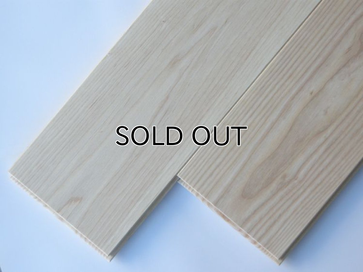 画像2: ホワイトアッシュ幅広無垢フローリングＵＮＩ・V溝タイプ無塗装1820×130×15 (2)