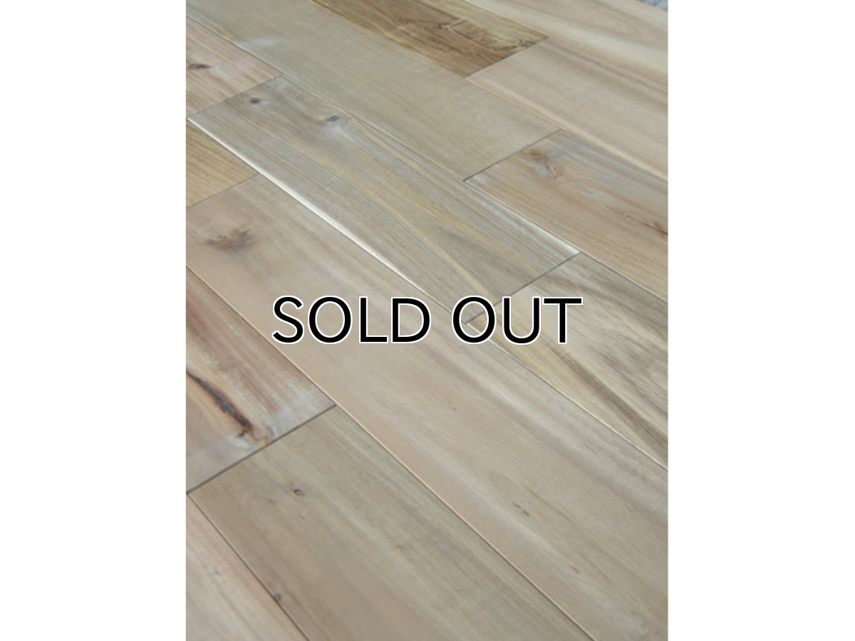 画像2: ベトナムアカシア無垢フローリング幅広Nグレード乱尺・無塗装　乱尺×120×18 (2)