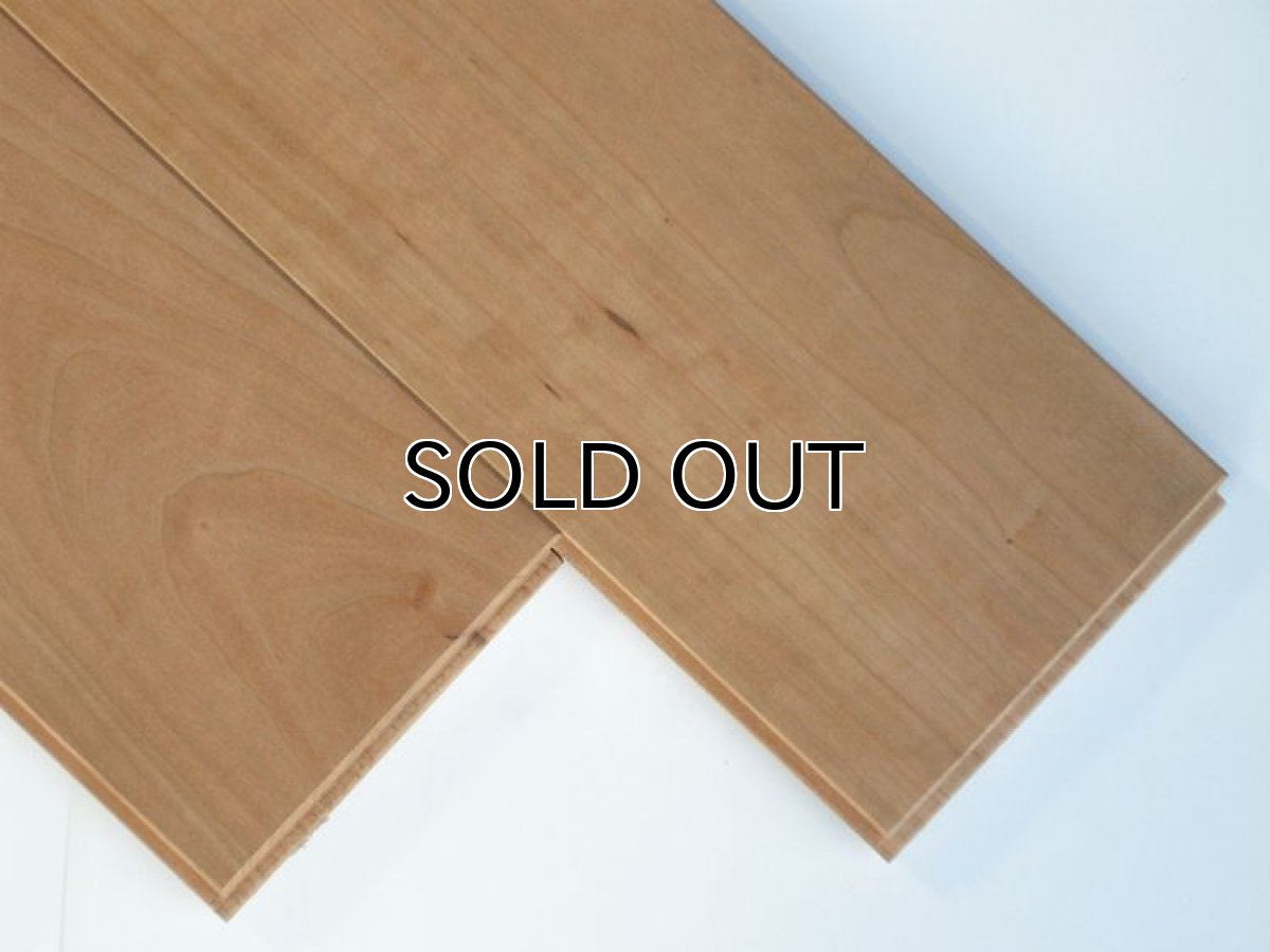 画像2: アメリカンブラックチェリー無垢フローリング１２ミリ厚・幅広・無塗装 乱尺×120×12 (2)