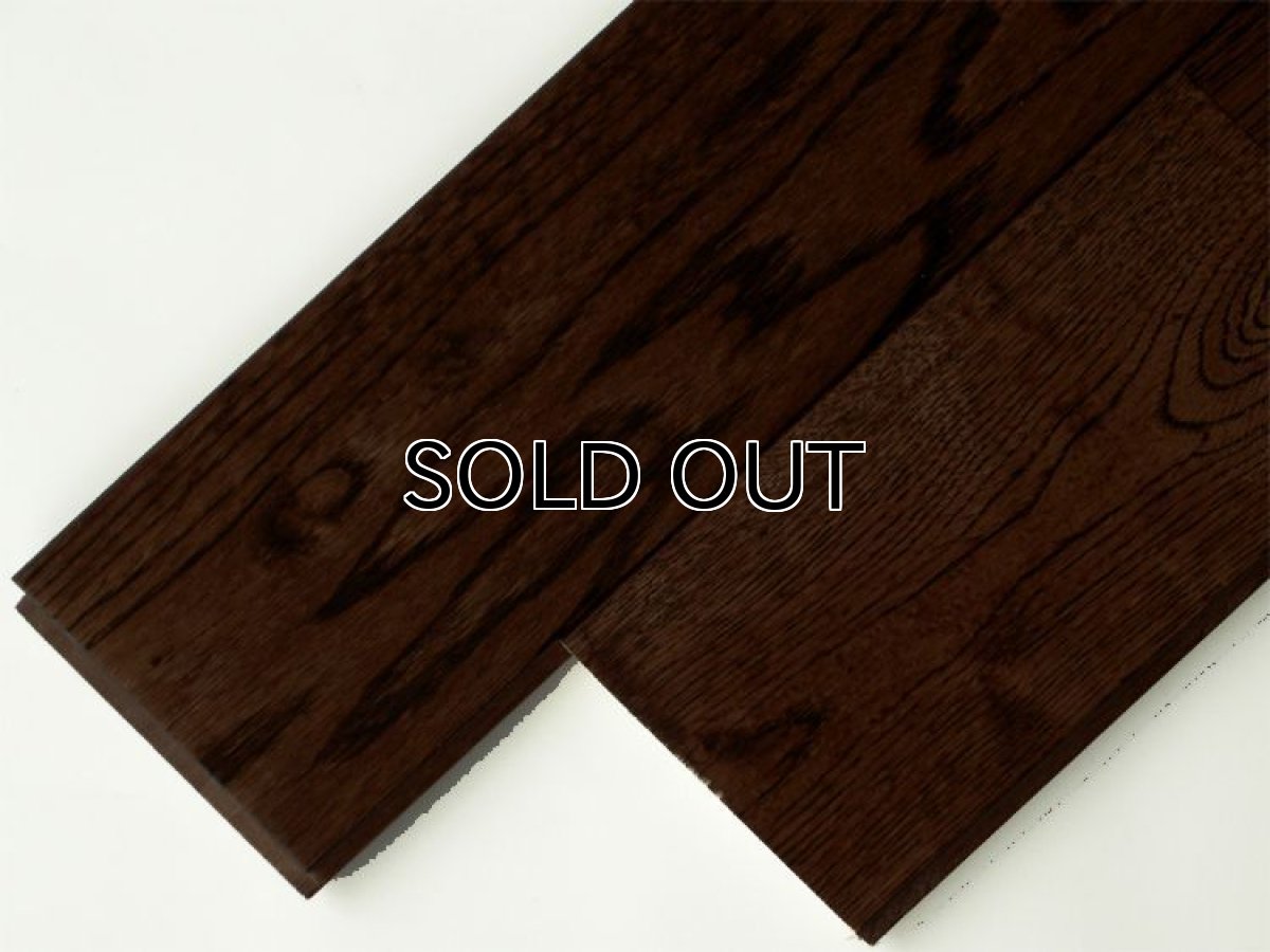 画像2: ナラ無垢フローリングＵＮＩ・Nグレードウレタン塗装ブラックウォールナット色1820×90×15 (2)