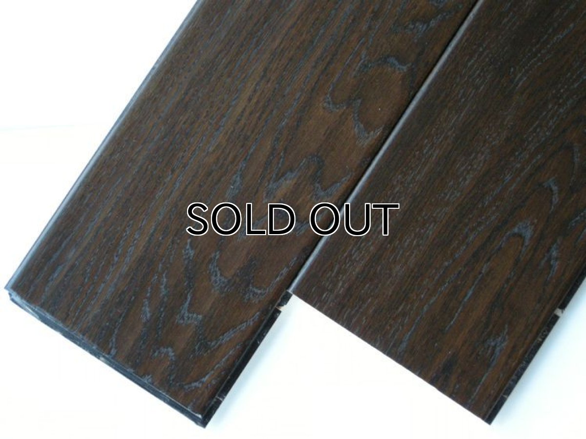 画像2: ナラ三層 フローリング　ウレタン・ダークアンティーク調　低温床暖房対応　ウレタン塗装 1820×150×15 (2)