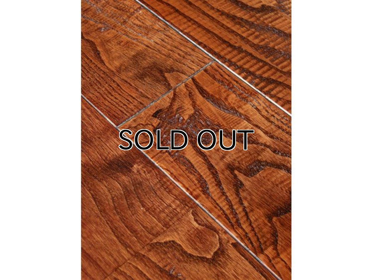 画像3: 栗アンティーク・無垢フローリング幅広・塗装レッドブラウン色1820×120×15 (3)