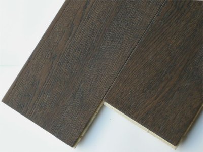 画像1: ナラ三層 フローリング　ウレタンブラック色・ブラッシング　低温床暖房対応　ウレタン塗装 1820（MIX）×150×15