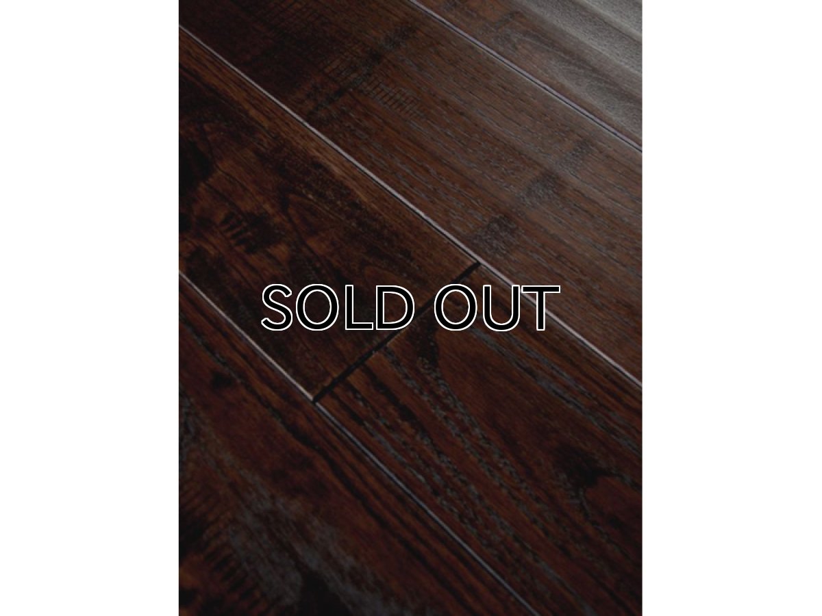 画像3: 栗アンティーク・無垢フローリングＵＮＩ・ウレタン塗装ダークブラウン色1820×90×15 (3)
