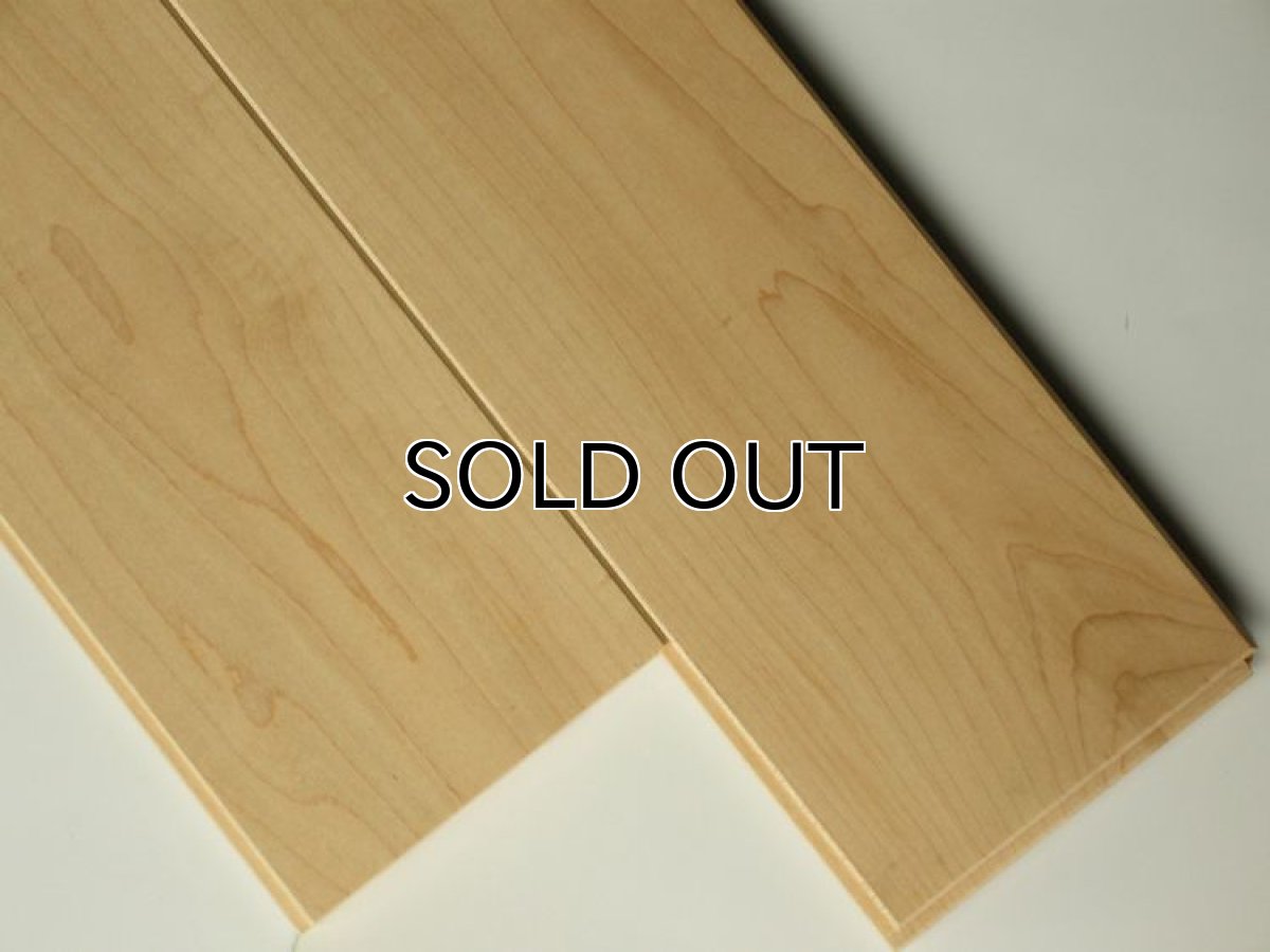 画像2: ハードメープル無垢フローリング１２ミリ厚・幅広・自然塗料塗装 乱尺×120×12 (2)