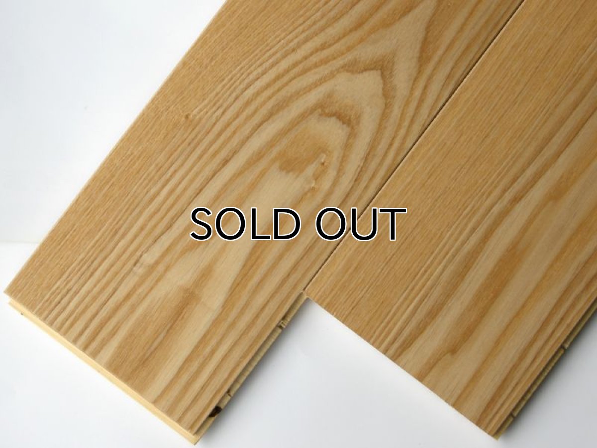 画像2: タモ（アッシュ）三層フローリングSグレード　低温床暖対応　ウレタン塗装クリア　1818×150×15 (2)