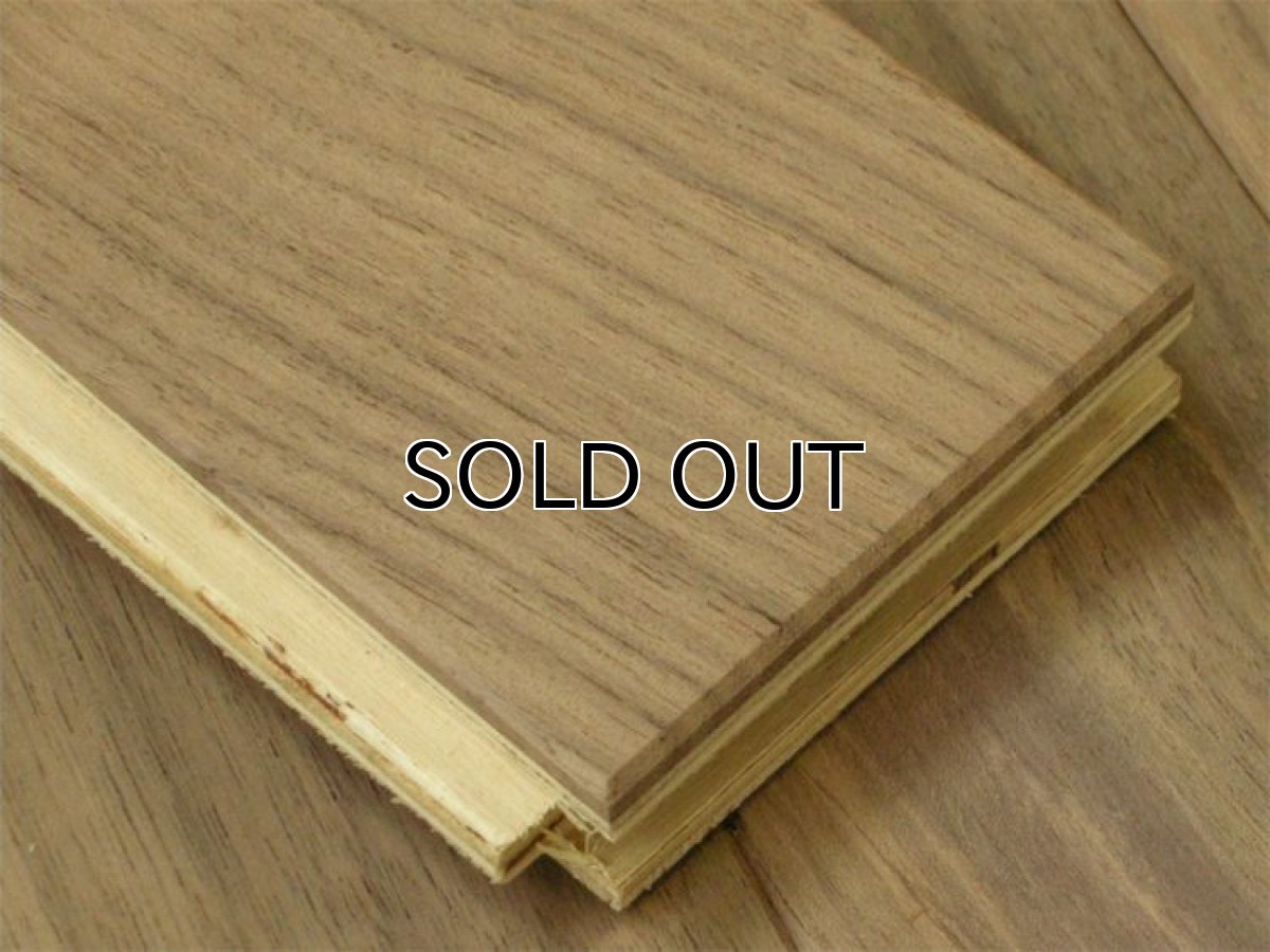 画像2: アメリカンブラックウォールナット複合フローリング・ヘリンボーン貼り用・床暖房対応・無塗装　420×60×15 (2)