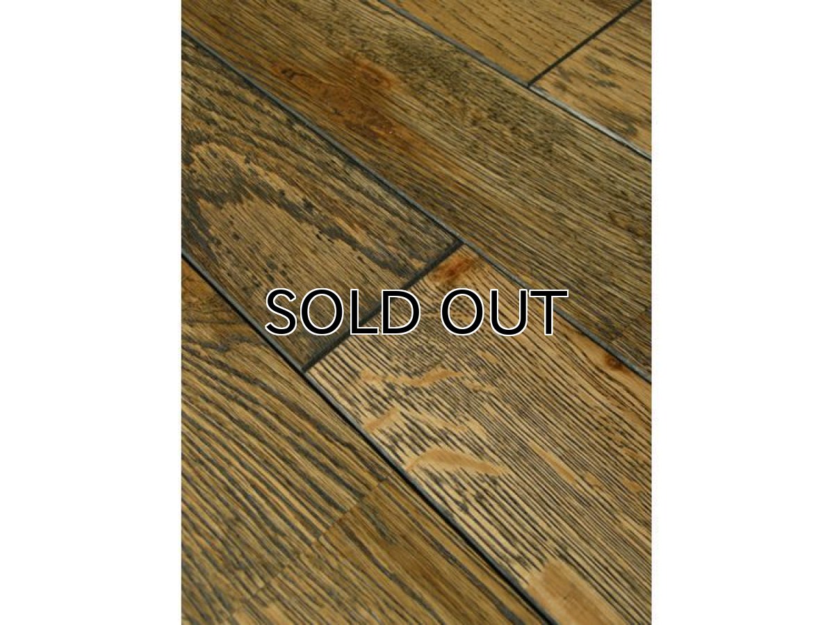 画像3: ホワイトオーク無垢フローリングＵＮＩ・ウォッシュドブラック（ビンテージ加工）1820×90×15 (3)