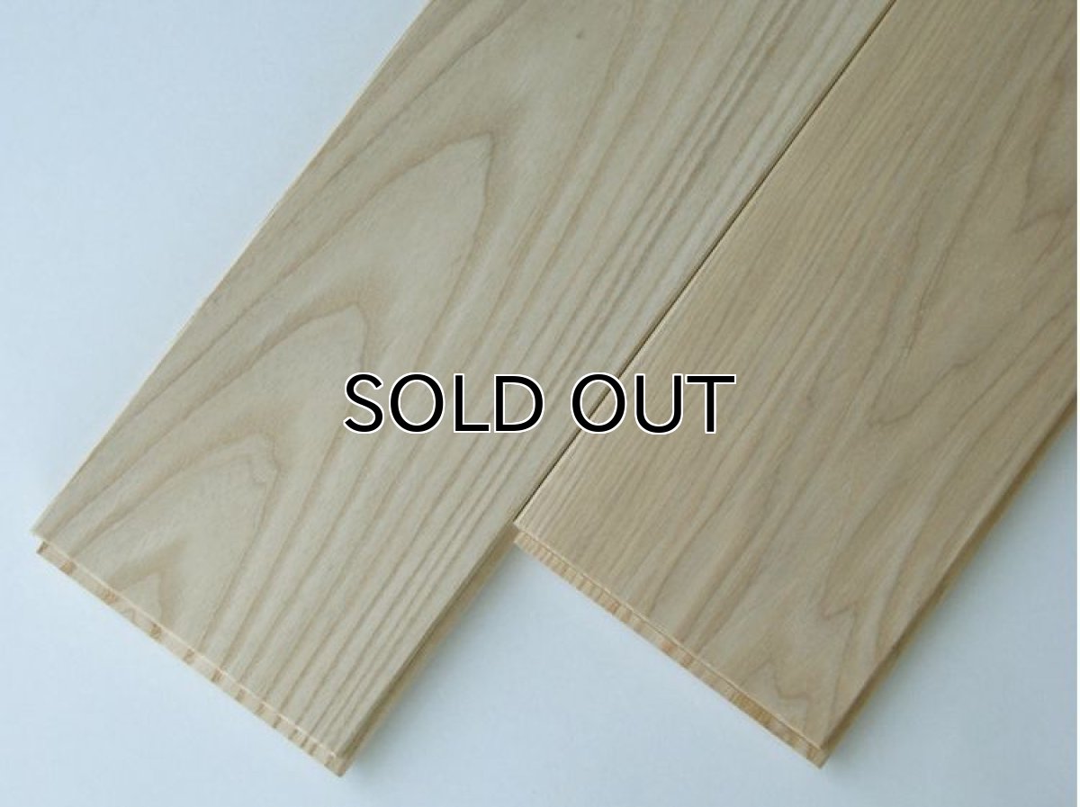 画像2: タモ幅広・無垢フローリング乱尺・無塗装　乱尺×120×15 (2)