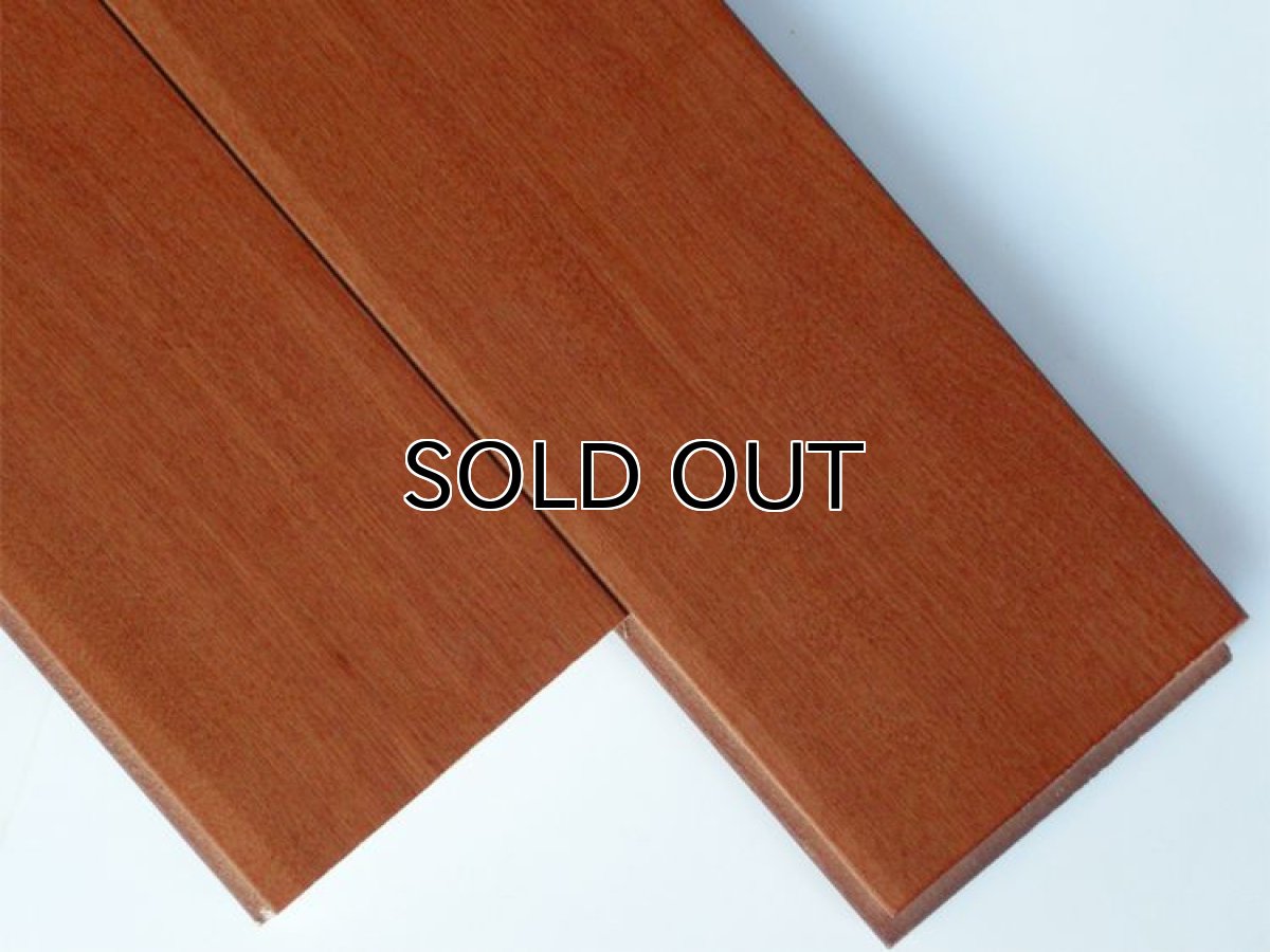 画像2: 東北カバ無垢フローリングＵＮＩ・【節有】アンティーク・チーク色　1820×90×15 (2)