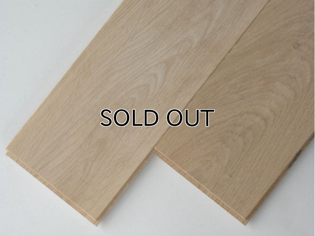 画像2: 北海道産ナラ幅広・無垢フローリング乱尺・無塗装　乱尺×120×15 (2)