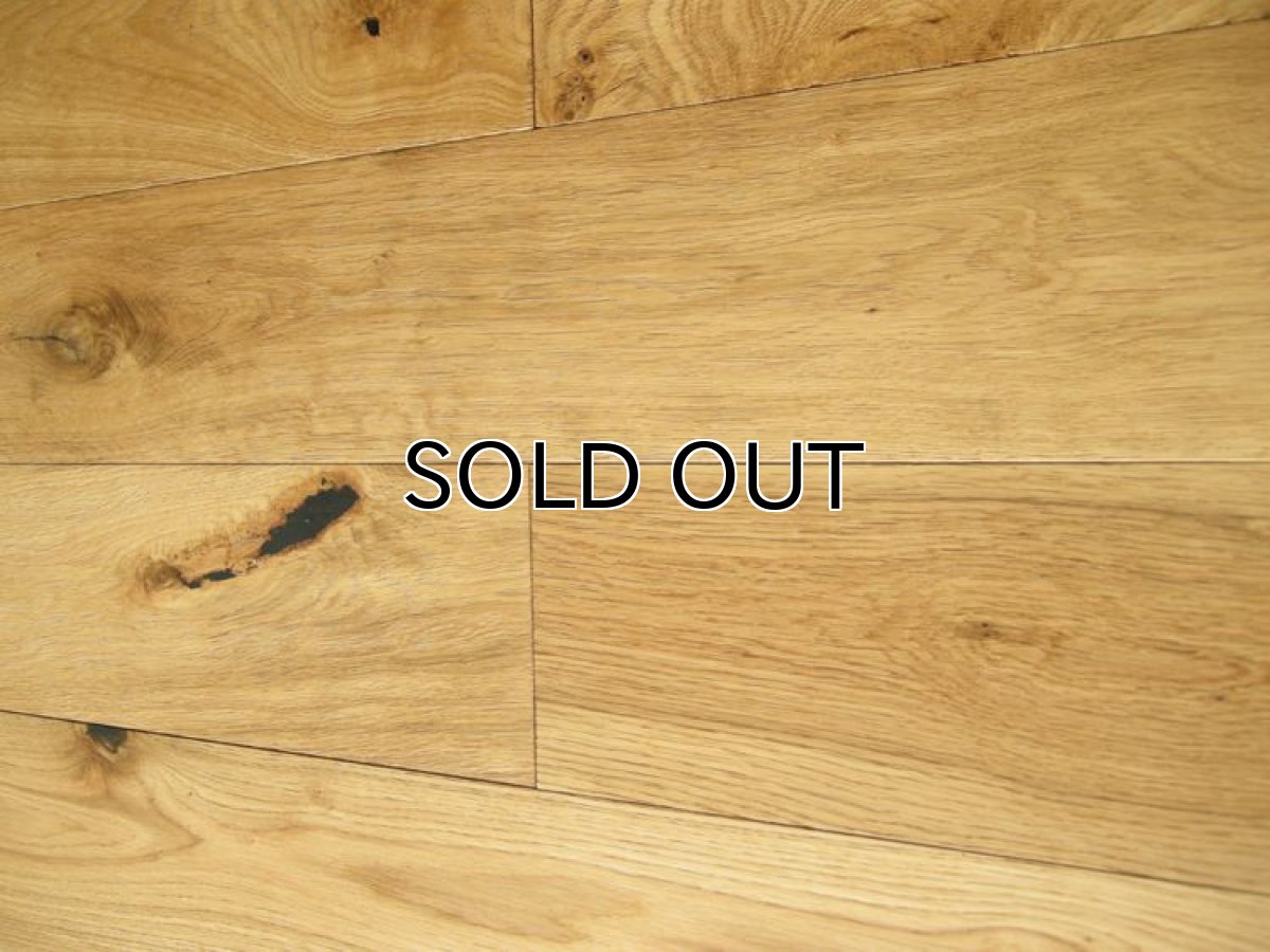 画像5: オーク複合フローリングNグレード・ブラッシング（うずくり）　床暖房対応　自然塗料塗装　1820×150×15 (5)