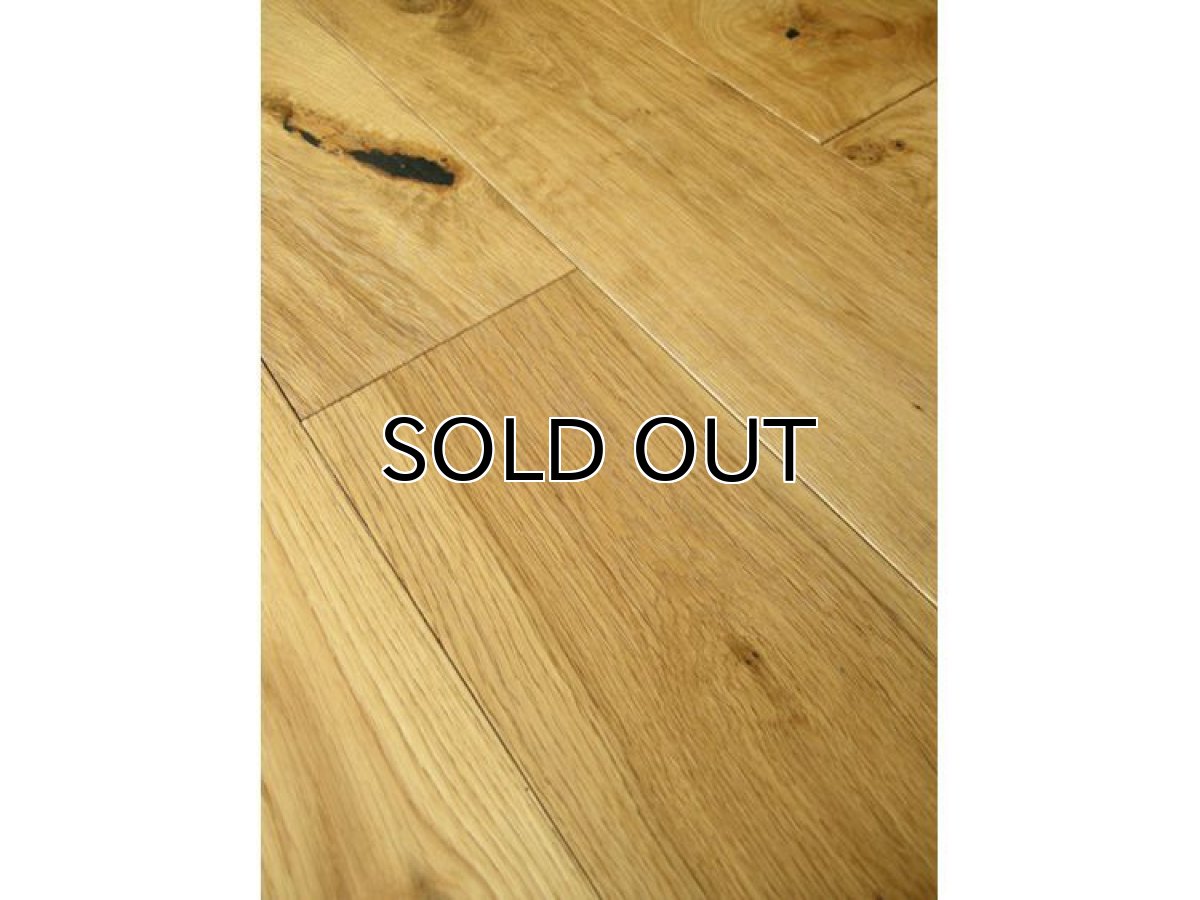 画像3: オーク複合フローリングNグレード・ブラッシング（うずくり）　床暖房対応　自然塗料塗装　1820×150×15 (3)