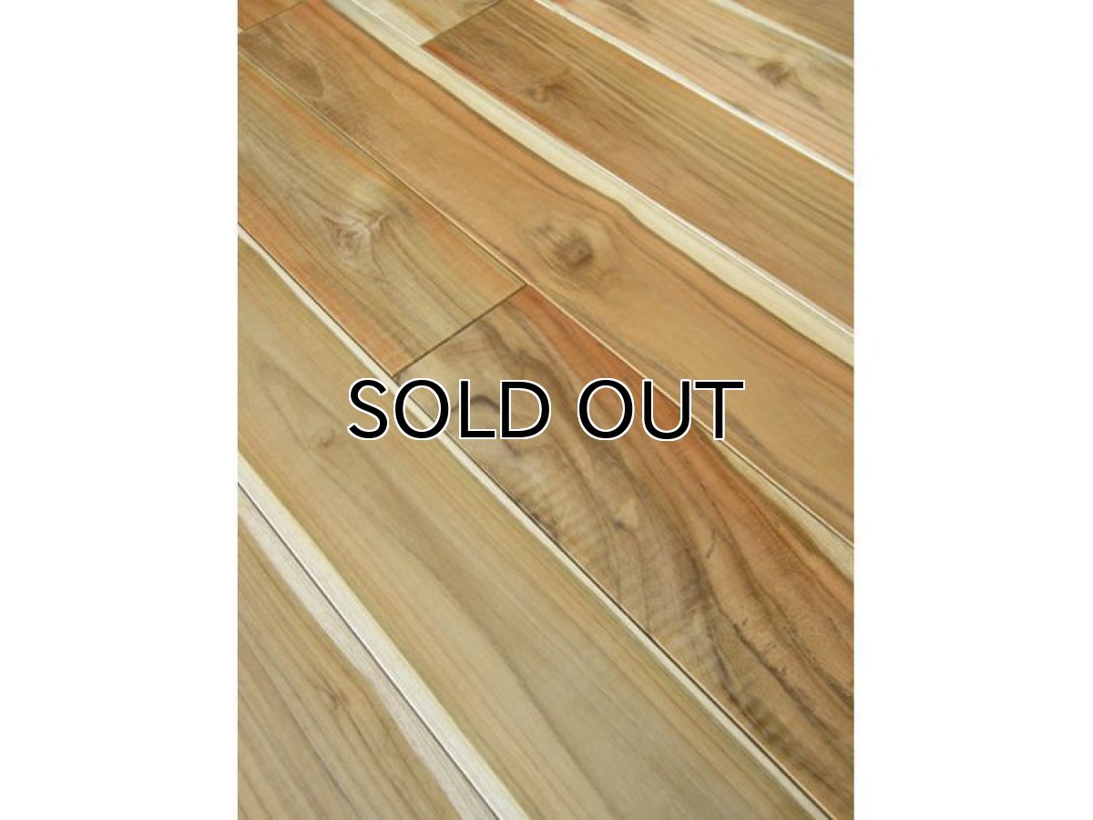 画像3: ラオスチーク無垢フローリング乱尺Nグレード・無塗装 乱尺×120×15 (3)