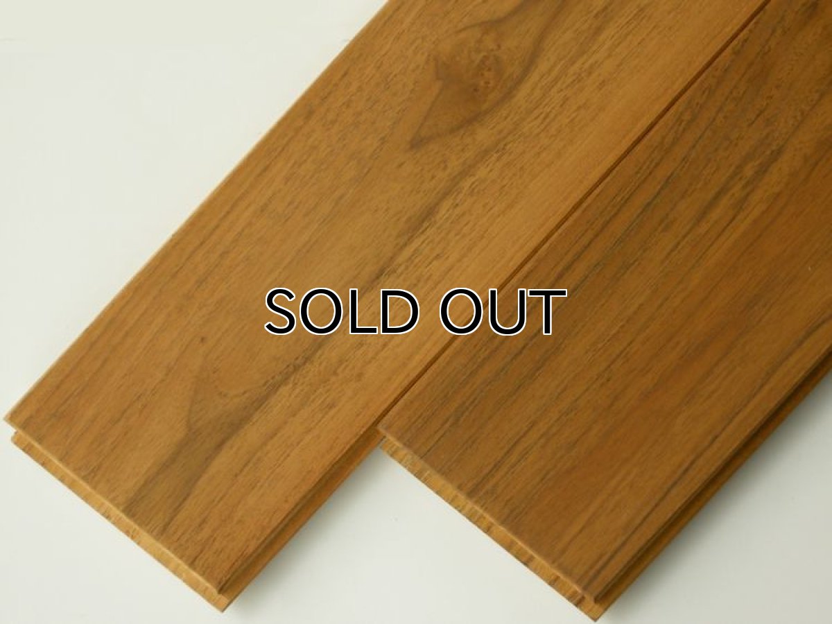 画像2: ラオスチーク無垢フローリングＵＮＩ・オイルチーク色1820×90×15 (2)