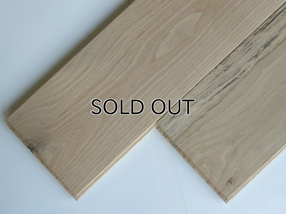 画像2: ホワイトオーク無垢フローリング・幅広ラステック・無塗装 乱尺×150×15 (2)