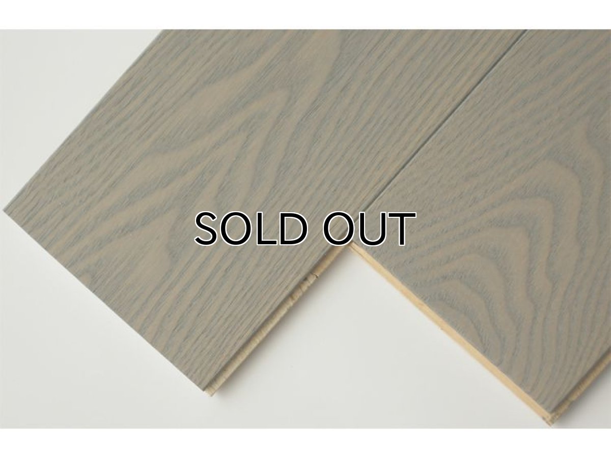 画像2: タモ（アッシュ）複合フローリング　グレーオイル・ブラッシュド・床暖房対応　909×120×12 (2)