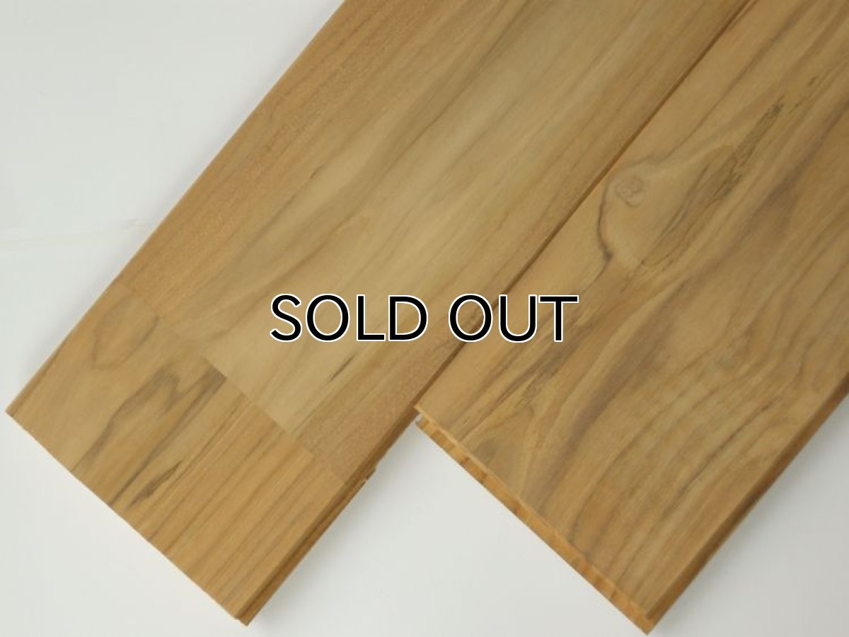 画像2: ラオスチーク無垢フローリングＵＮＩ・無塗装1820×120×15 (2)