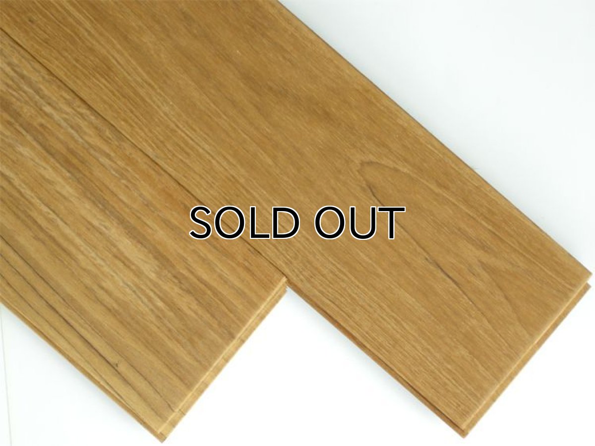 画像2: チーク無垢フローリング・防音L45タイプ・ＵＮＩ・無塗装　909×90×15 (2)