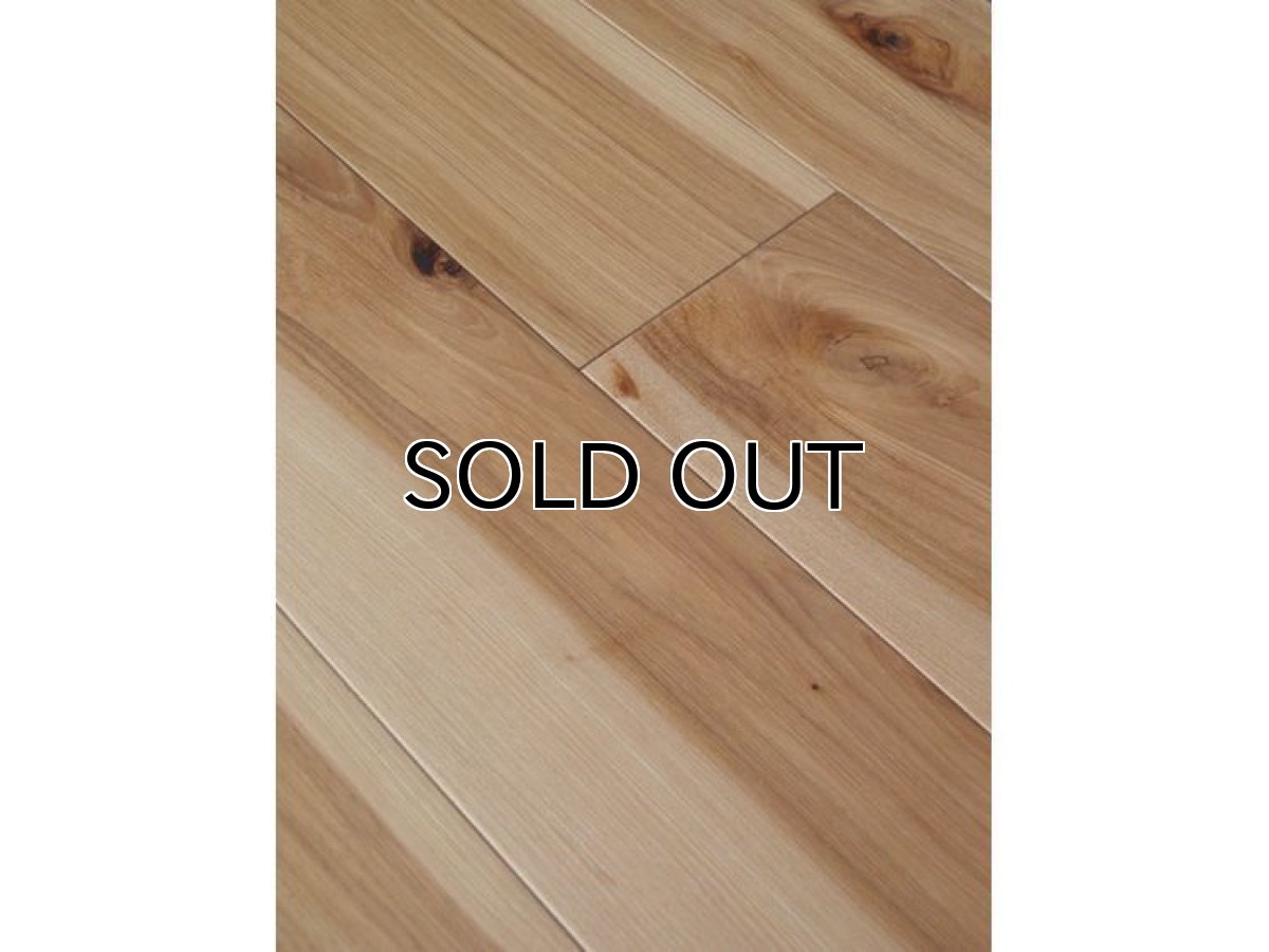 画像3: ヒッコリー無垢フローリング・幅広・自然塗料塗装 乱尺×125×18 (3)