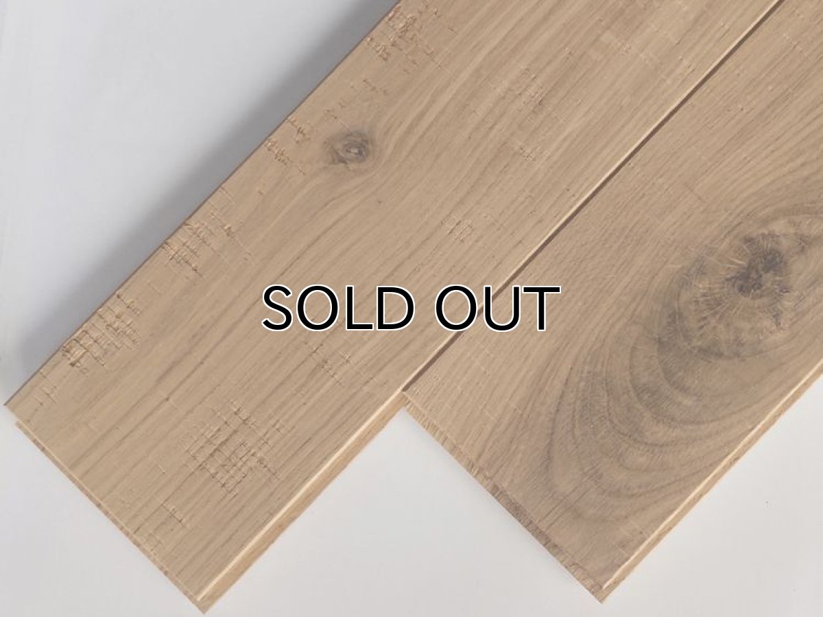 画像2: オーク無垢フローリング乱尺Nグレード　のこめ　無塗装　乱尺×90×15 (2)