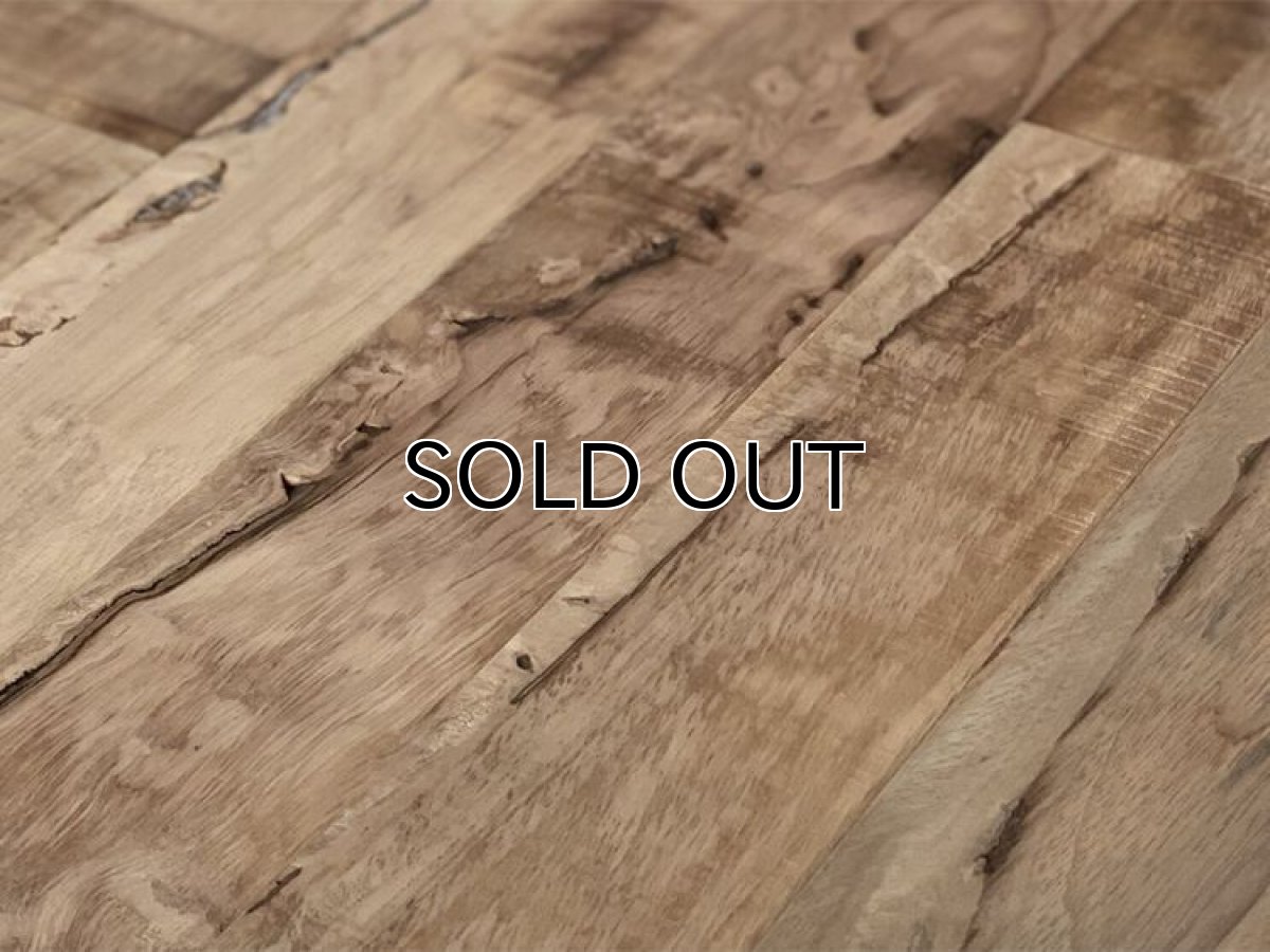 画像2: ヘビア無垢フローリング乱尺ハンドスクレイプ・ワイルドグレード無塗装　RDM×90×18 (2)