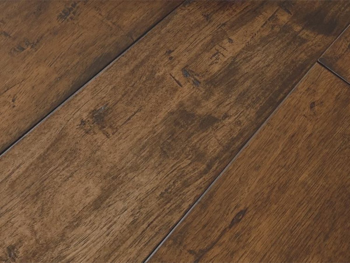 画像2: ヘビア幅広三層フローリング　アンティーク・UVウレタン塗装チークカラー　RDM×140×14 (2)
