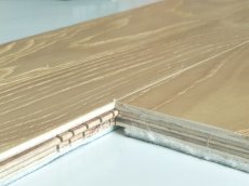 画像3: アッシュ遮音フローリング・ＵＶウレタンセラミッククリア塗装　ブラッシング加工　909×140×14.5 (3)