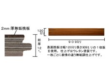 画像3: ミャンマーチーク幅広複合フローリング 　自然塗料塗装・床暖房対応　909×120×12 (3)