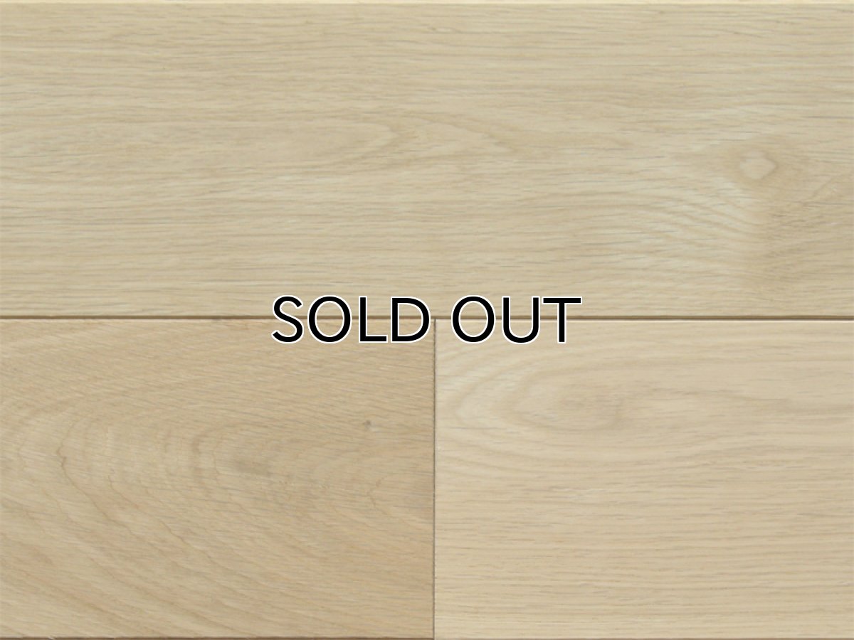 画像1: 北海道産ナラ幅広・無垢フローリング乱尺・無塗装　乱尺×120×15 (1)