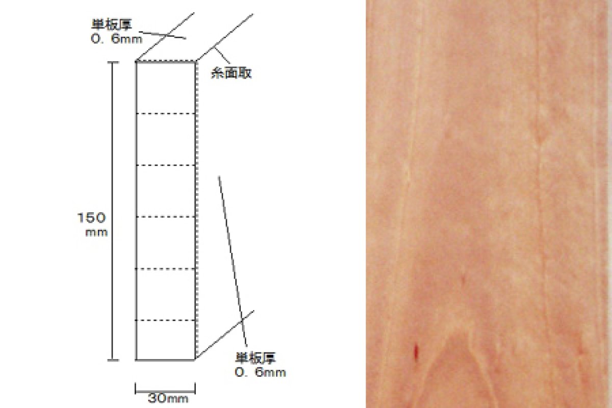 画像1: 突板貼付框　サクラ　ウレタン塗装　１９５０×１５０×３０ (1)