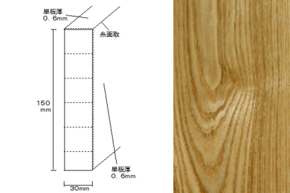 画像1: 突板貼付框　タモ　ウレタン塗装　１９５０×１５０×３０ (1)