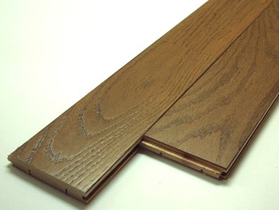 画像1: レッドオーク無垢フローリング床暖房用ＵＮＩ・塗装アッシュブラウン1818×90×15