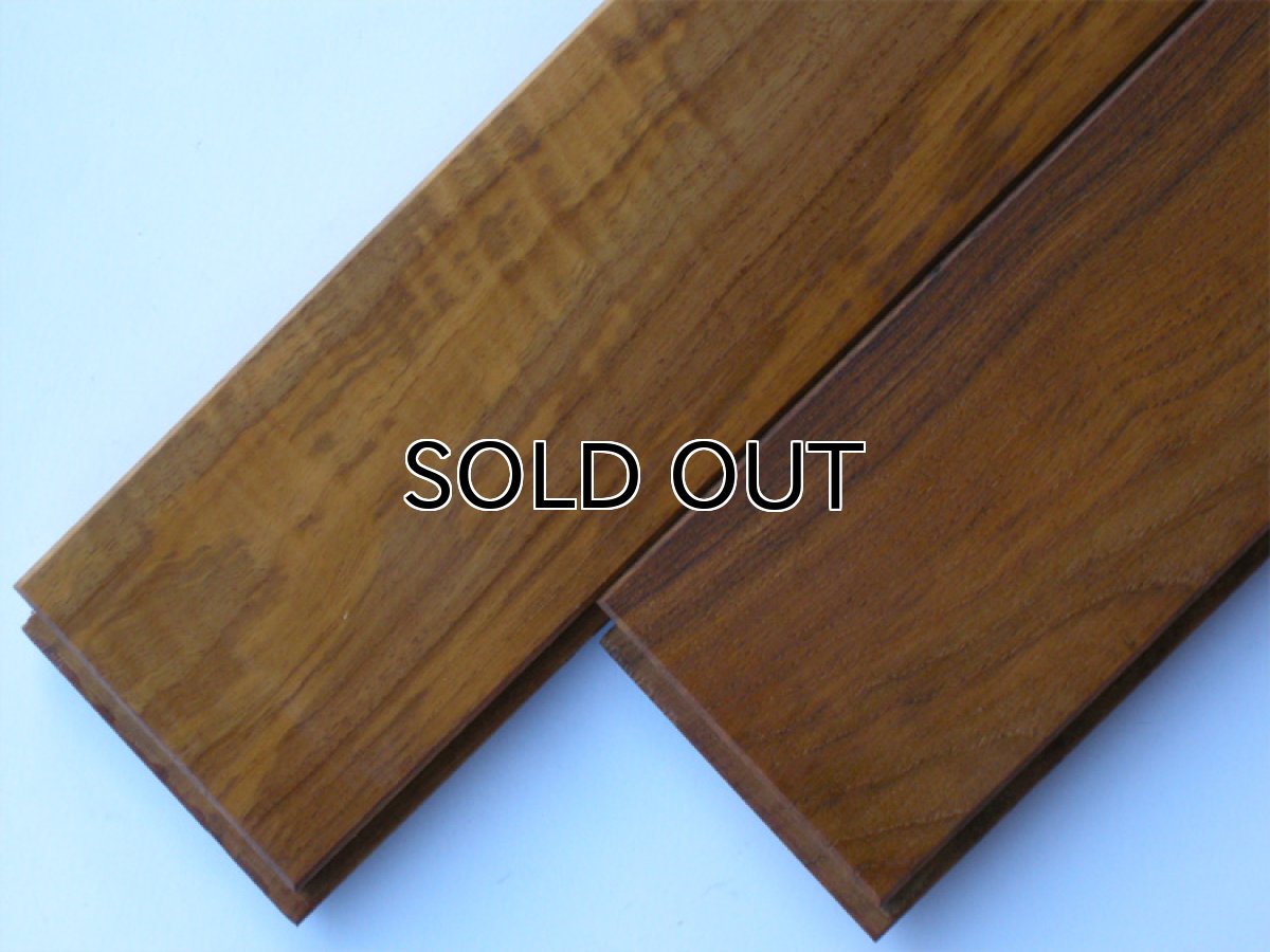 画像2: チーク無垢フローリング床暖房用ＵＮＩ・自然塗料塗装1820×75×15 (2)