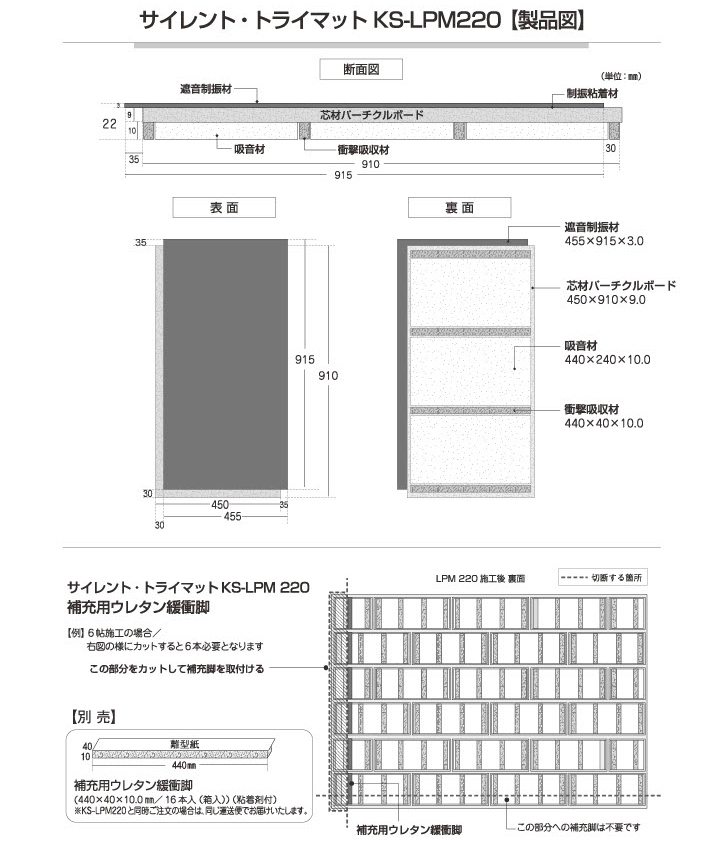 サイレントトライマット製品図