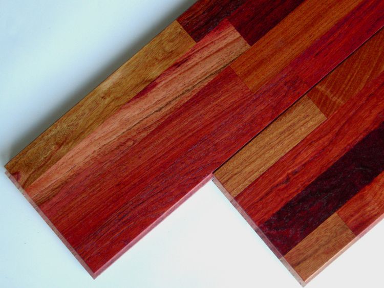 画像2: カリン無垢フローリング・ＦＪＬ４Ｐウレタン塗装1820×150×15 (2)